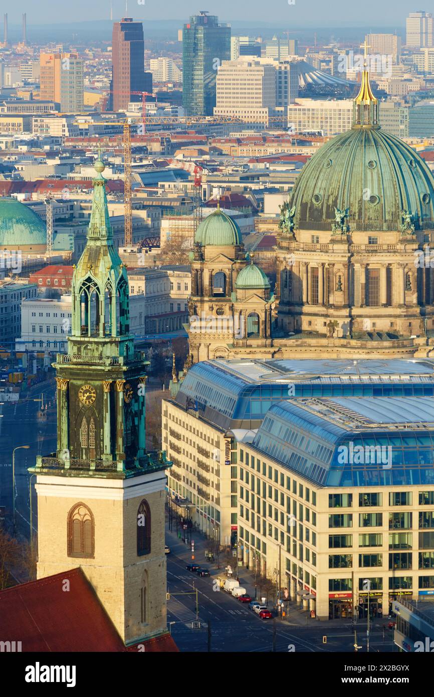 Berliner Dom, Marienkirche Kirche, Alexanderplatz, Berlin, Deutschland. Stockfoto