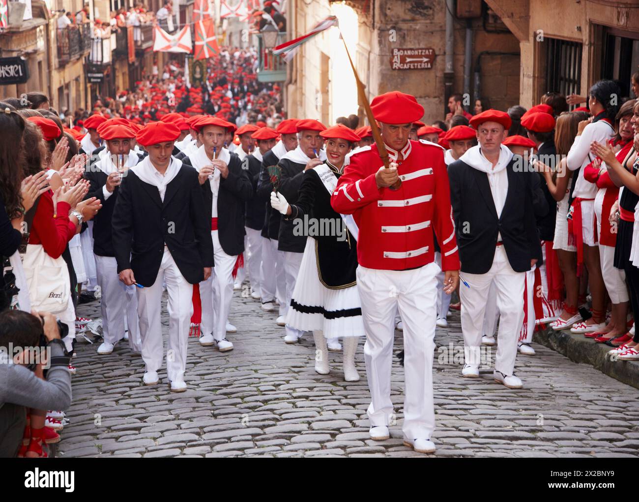 ´Alarde´ Festival, Hondarribia, Guipuzcoa, Baskisches Land, Spanien Stockfoto