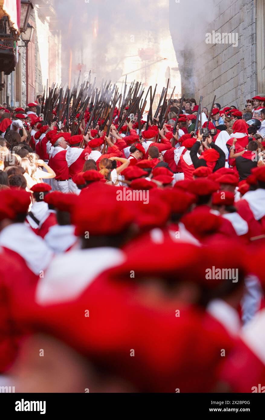 ´Alarde´ Festival, Hondarribia, Guipuzcoa, Baskisches Land, Spanien Stockfoto