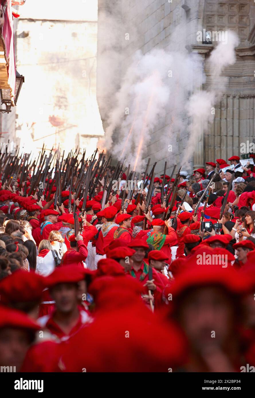 ´Alarde´ Festival, Hondarribia, Guipuzcoa, Baskisches Land, Spanien Stockfoto