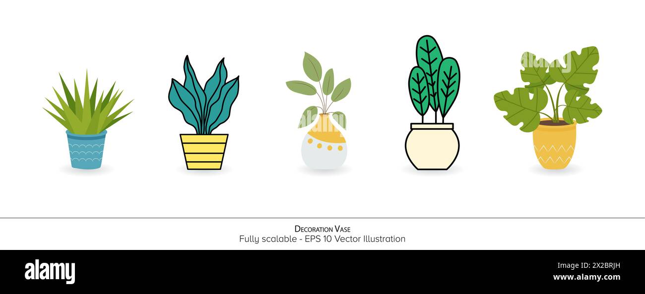 Dekoration Vase Vektor Illustration Stock Vektor