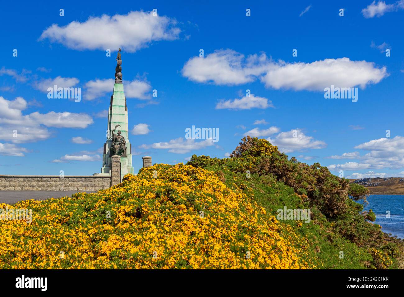 WW1 Battle Memorial, Port Stanley, Falklandinseln, Großbritannien Stockfoto