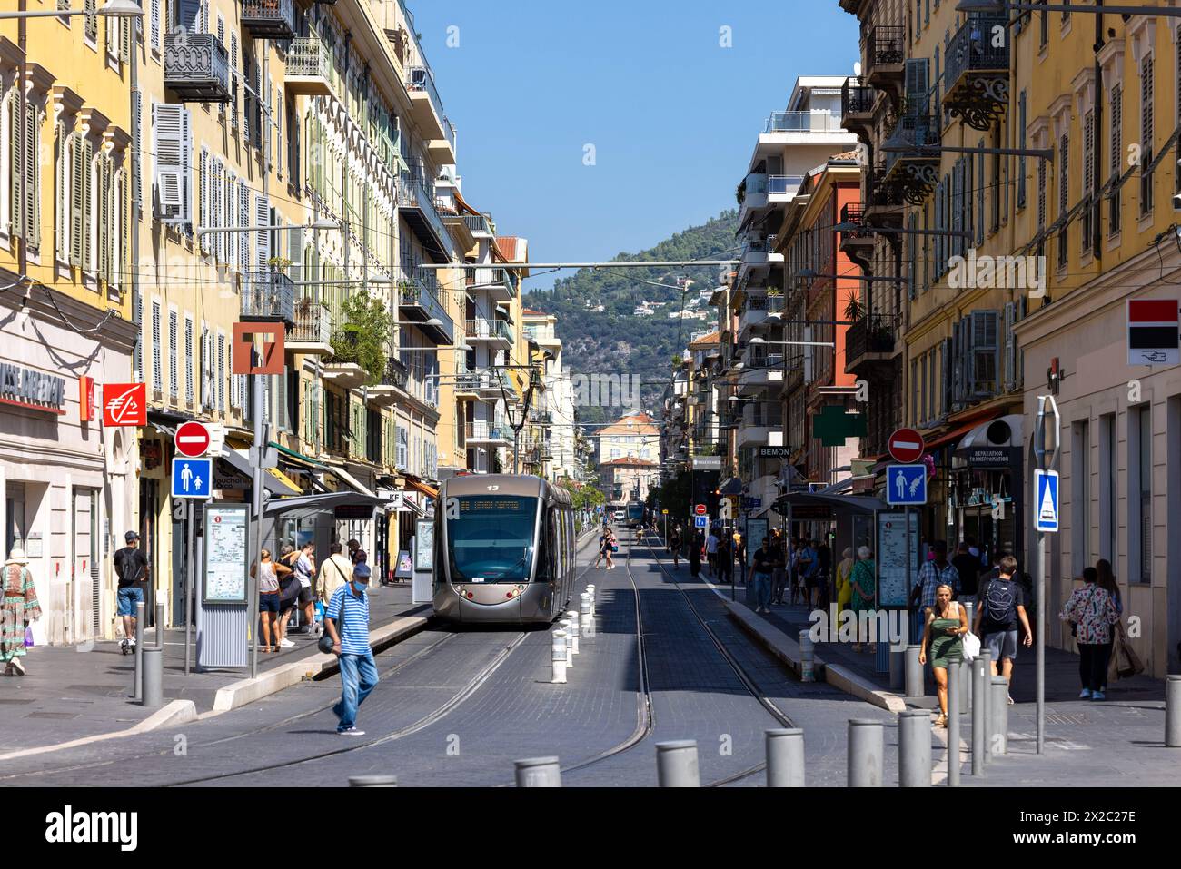 Avenue de la Republique in Nizza, Cote d'Azur, Frankreich Stockfoto
