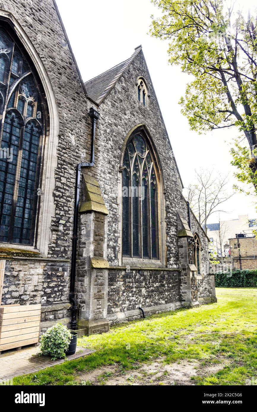 Außenansicht der Emmanuel Parish Church von 1852 von George Gilbert Scott in Forest Gate, Newham, London, England Stockfoto Außenansicht der Emmanuel Parish Church von 1852 von George Gilbert Scott in Forest Gate, Newham, London, England Stockfoto