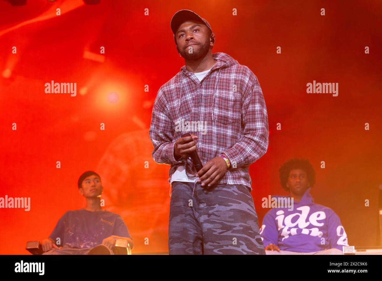 Indio, USA. April 2024. Kevin Abstract (Clifford Ian Simpson) während des Stagecoach Music Festivals im Empire Polo Club am 20. April 2023 in Indio, Kalifornien (Foto: Daniel DeSlover/SIPA USA) Credit: SIPA USA/Alamy Live News Stockfoto