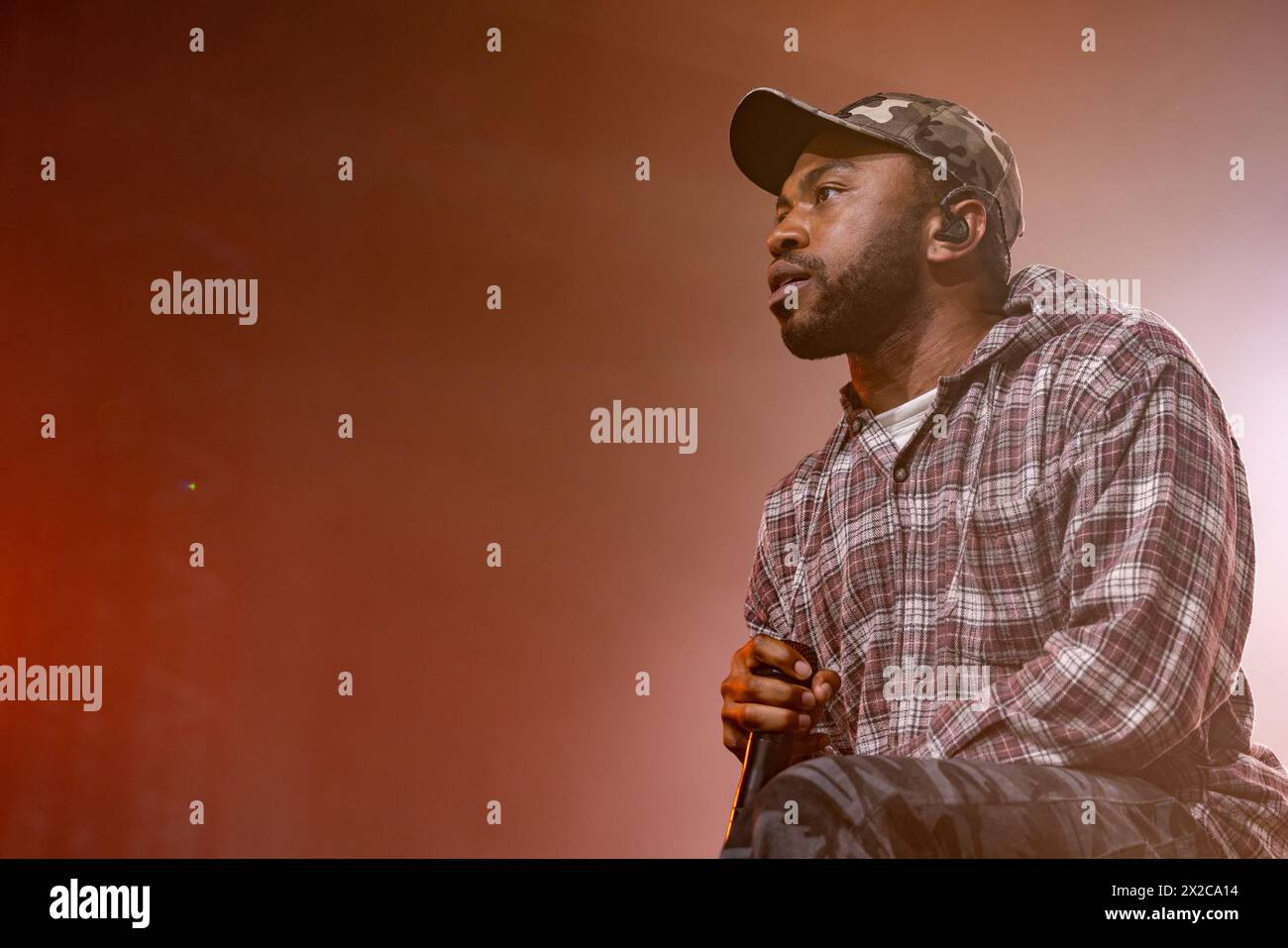 Indio, USA. April 2024. Kevin Abstract (Clifford Ian Simpson) während des Stagecoach Music Festivals im Empire Polo Club am 20. April 2023 in Indio, Kalifornien (Foto: Daniel DeSlover/SIPA USA) Credit: SIPA USA/Alamy Live News Stockfoto