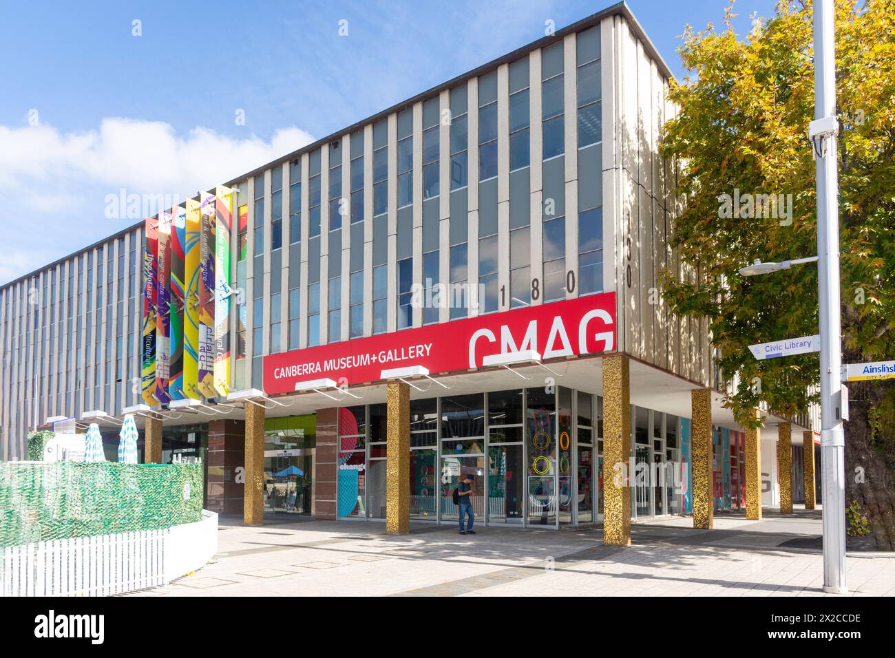 Canberra Museum + Galerie, Civic Square, Central Canberra, Canberra, Australian Capital Territory, Australien Stockfoto