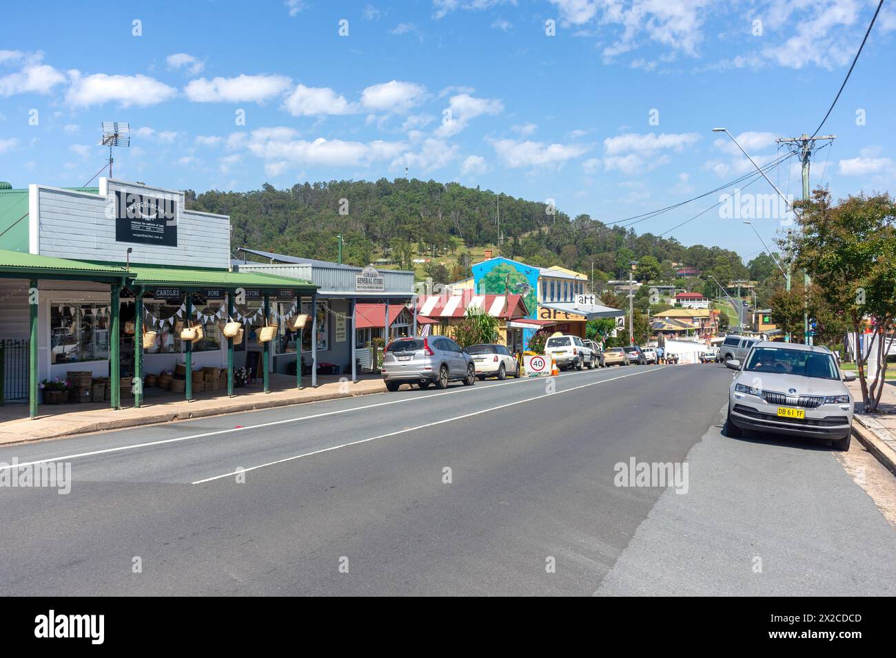Stadtzentrum, Princes Highway, Cobargo, New South Wales, Australien Stockfoto