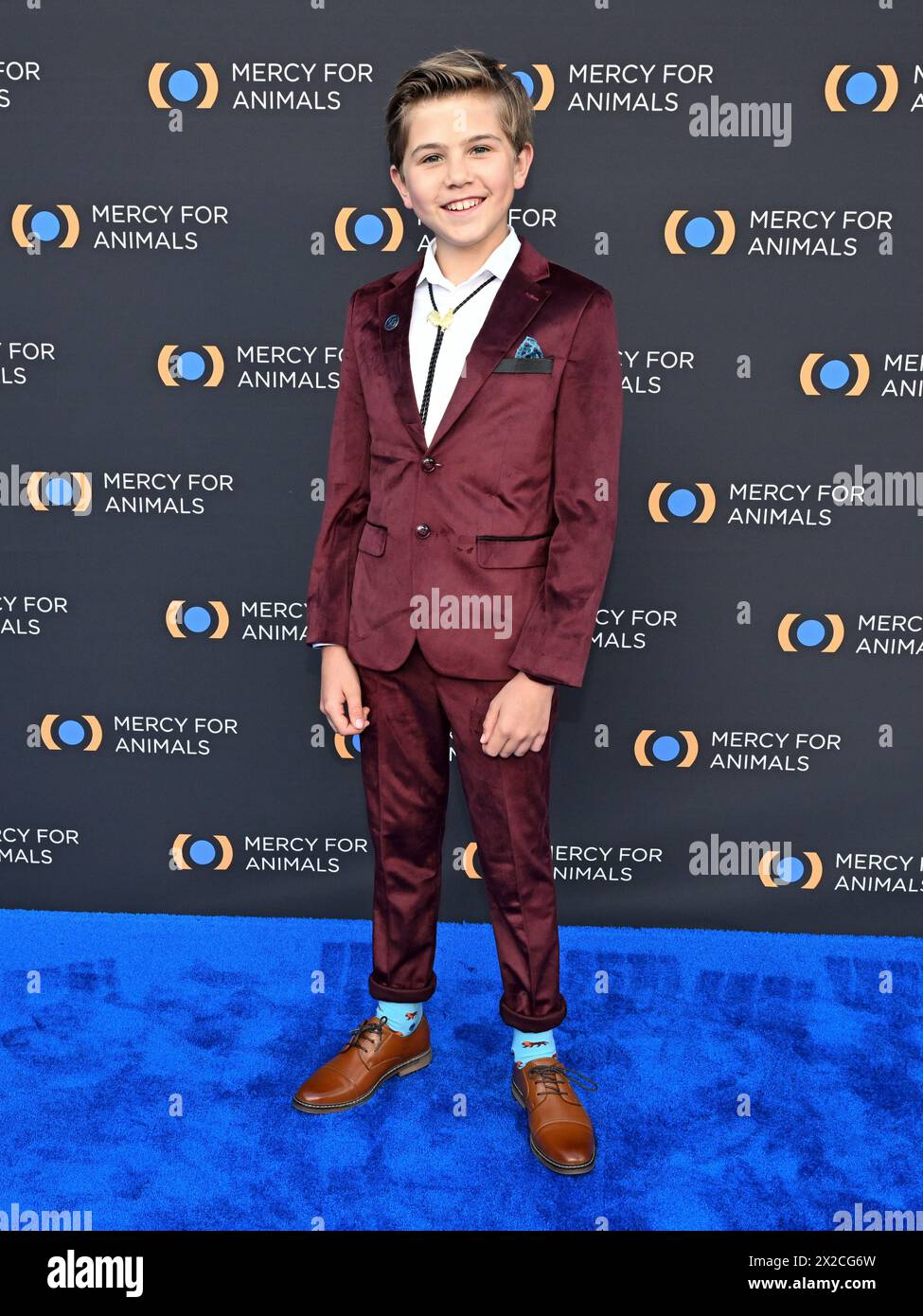 20. April 2024, Los Angeles, Kalifornien, USA: Mason Blomberg nimmt an der 25. Mercy for Animals Gala Celebration im Rolling Greens Teil. (Credit Image: © Billy Bennight/ZUMA Press Wire) NUR REDAKTIONELLE VERWENDUNG! Nicht für kommerzielle ZWECKE! Stockfoto