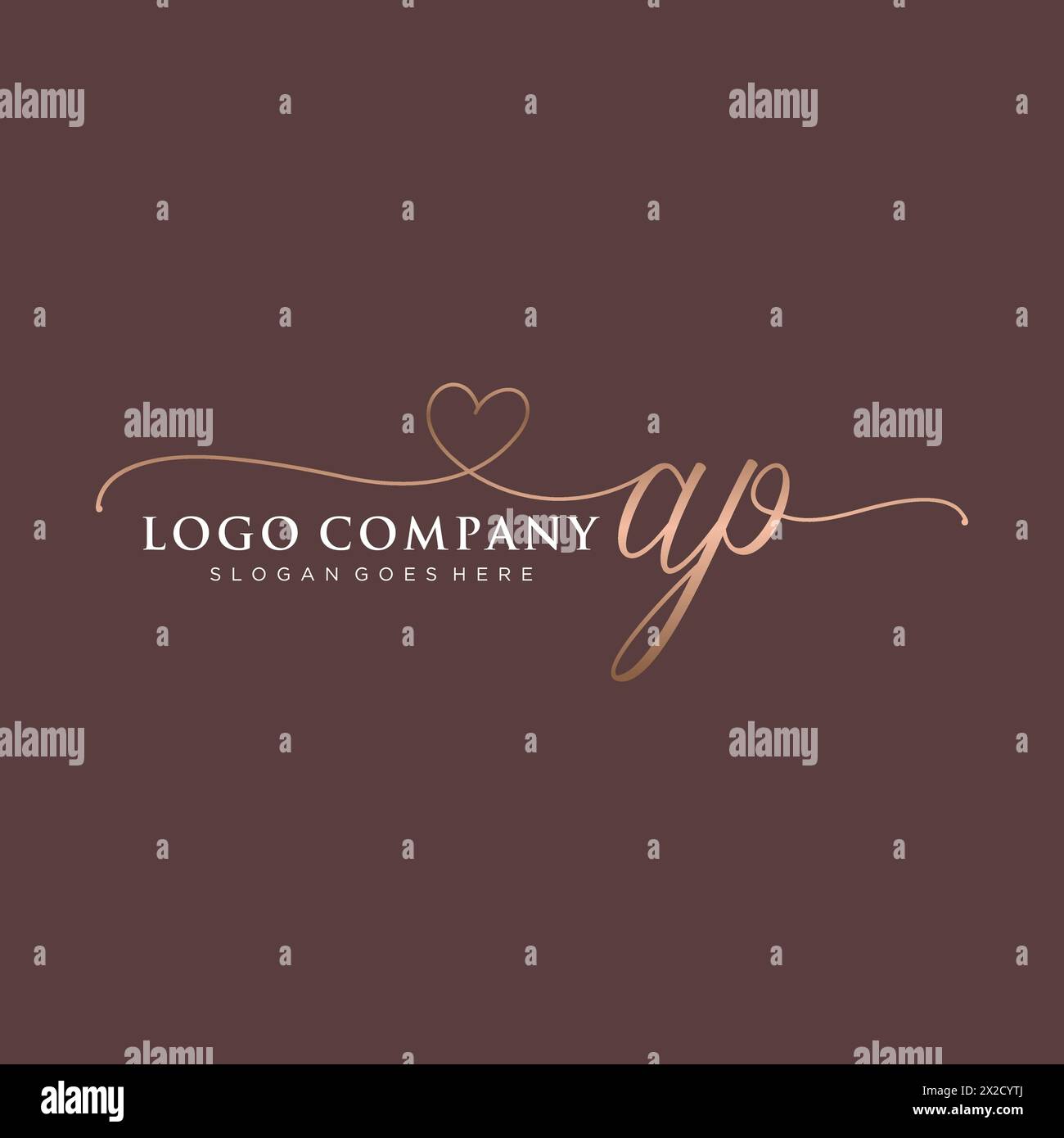 AP Beauty Monogramm und elegantes Logo-Design Stock Vektor