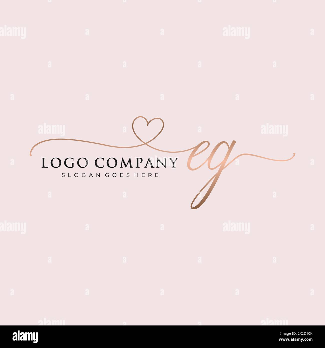 Z. B. Schönheitsmonogramm und elegantes Logo Stock Vektor