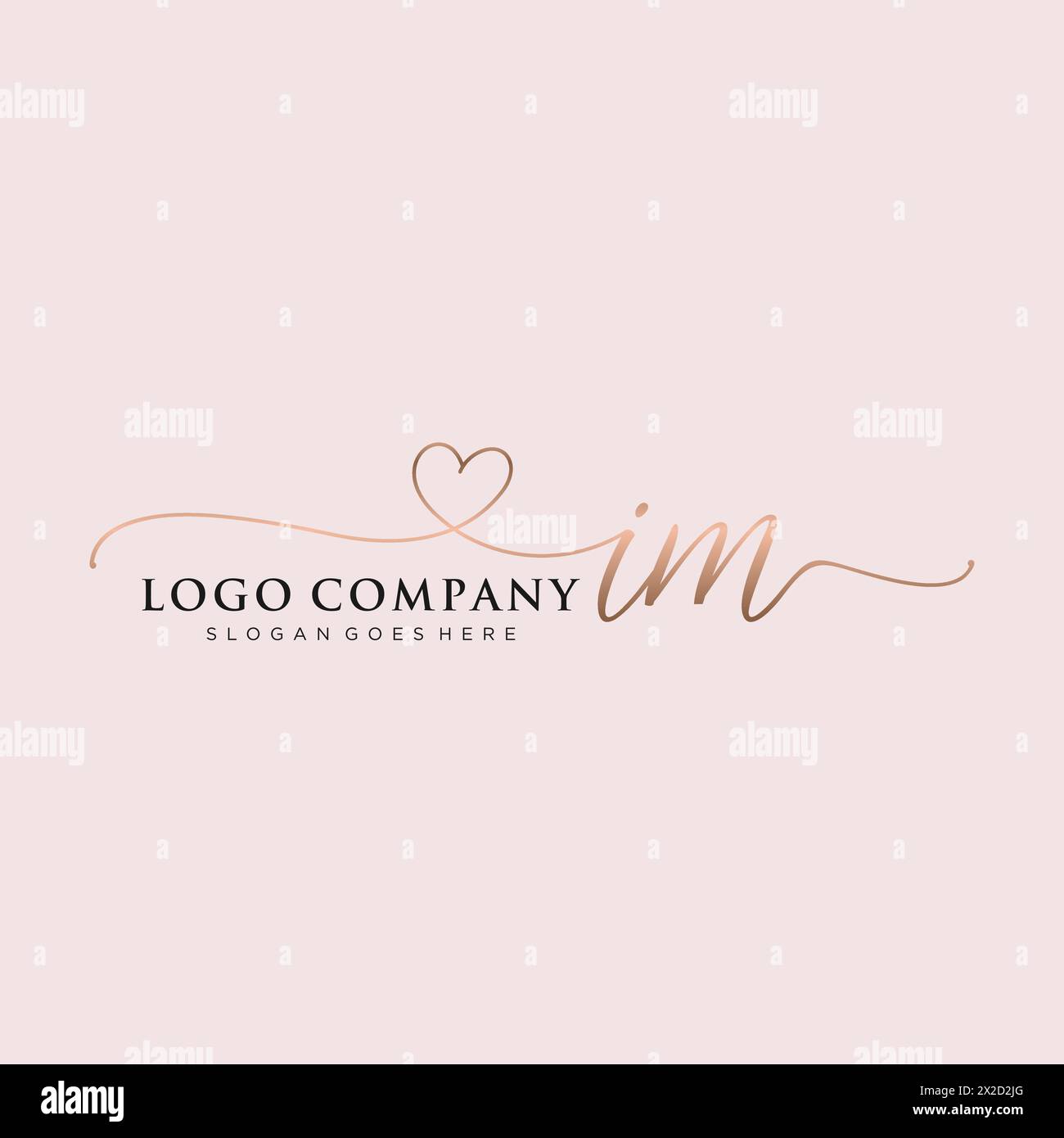 Im Beauty-Monogramm und elegantes Logo Stock Vektor