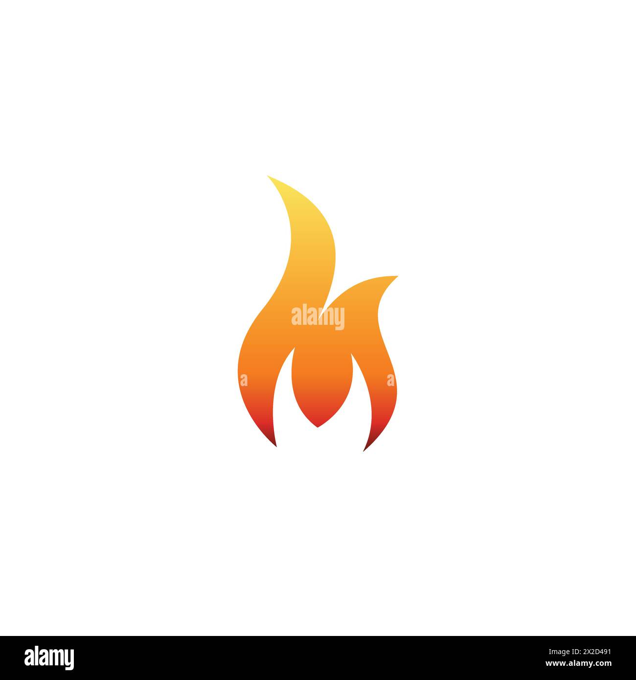 M Fire Logo einfach. Symbol für Buchstabe M Stock Vektor