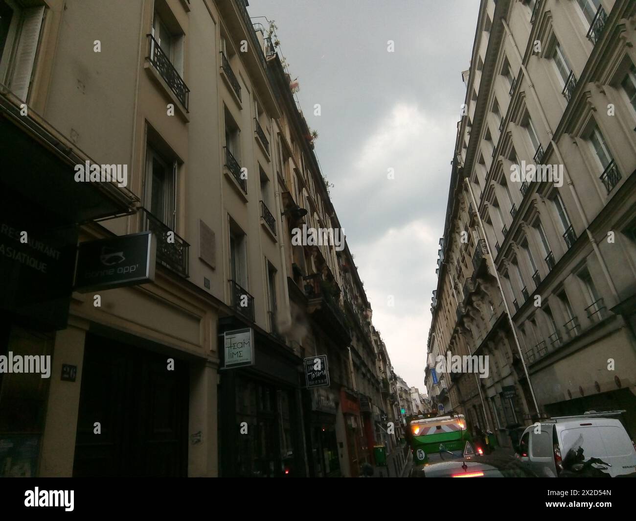 Paris vue d'une Camionnette Stockfoto