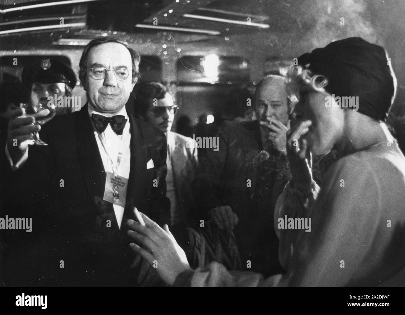 Schmidt, Eddy, deutscher Public Relations Manager, auf einer Party, Hamburg, 23.10.1972, ADDITIONAL-RIGHTS-CLEARANCE-INFO-NOT-AVAILABLE Stockfoto