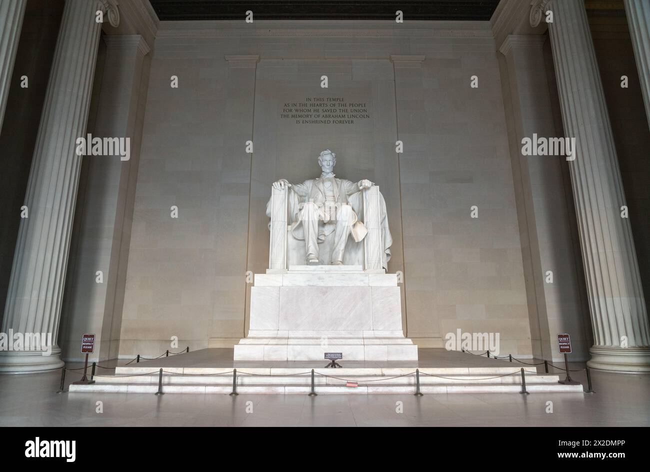Das Lincoln Memorial, Monument in Washington, D.C., USA, ehrt den 16. Präsidenten der Vereinigten Staaten, Abraham Lincoln Stockfoto