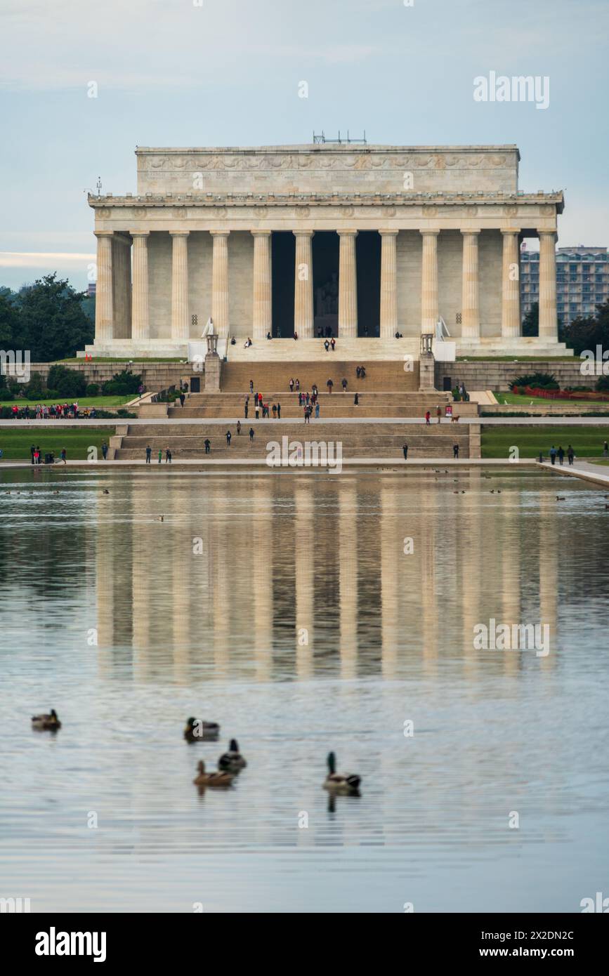 Das Lincoln Memorial, Monument in Washington, D.C., USA, ehrt den 16. Präsidenten der Vereinigten Staaten, Abraham Lincoln Stockfoto