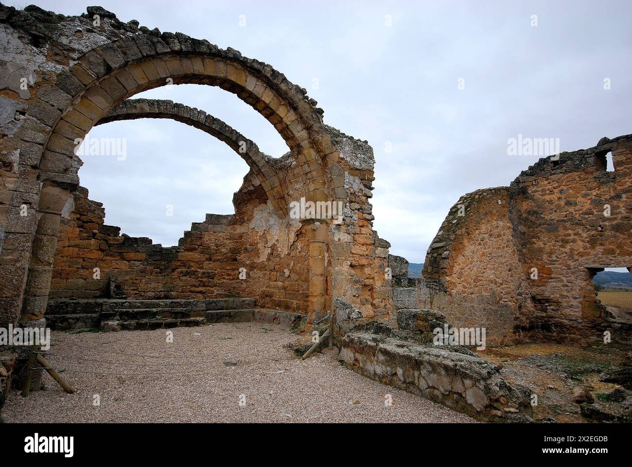 Die westgotische Kirche von Recopolis, Guadalajara, Spanien Stockfoto