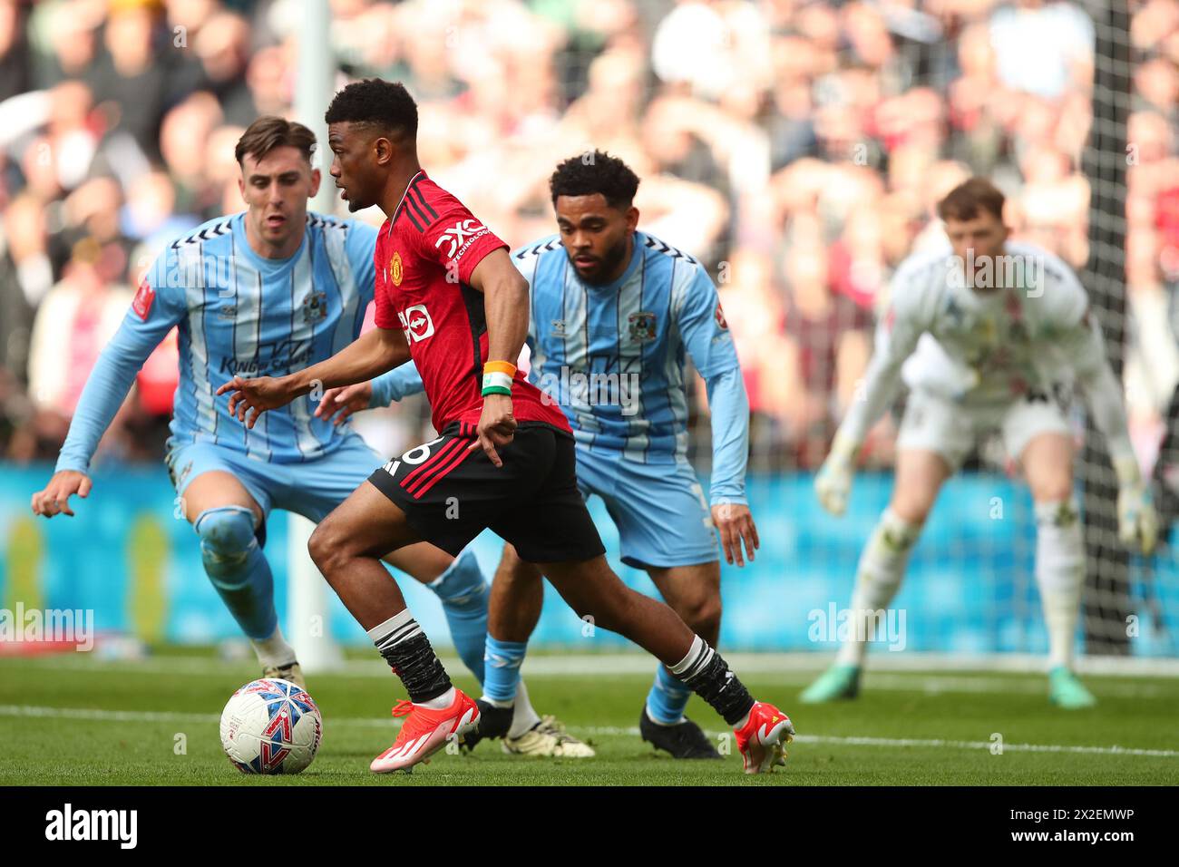 AMAD Diallo von Manchester United - Coventry City gegen Manchester United, das Halbfinale des Emirates FA Cup, Wembley Stadium, London, Großbritannien - 21. April 2024 Stockfoto