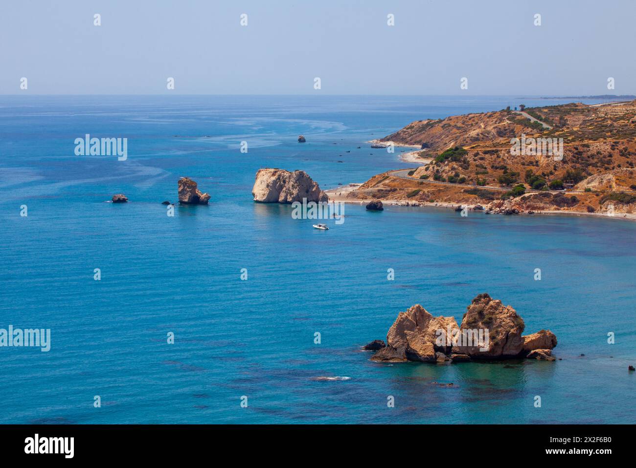 Zypern, Paphos, Rock of Romiou, der legendäre Geburtsort der Aphrodite Stockfoto