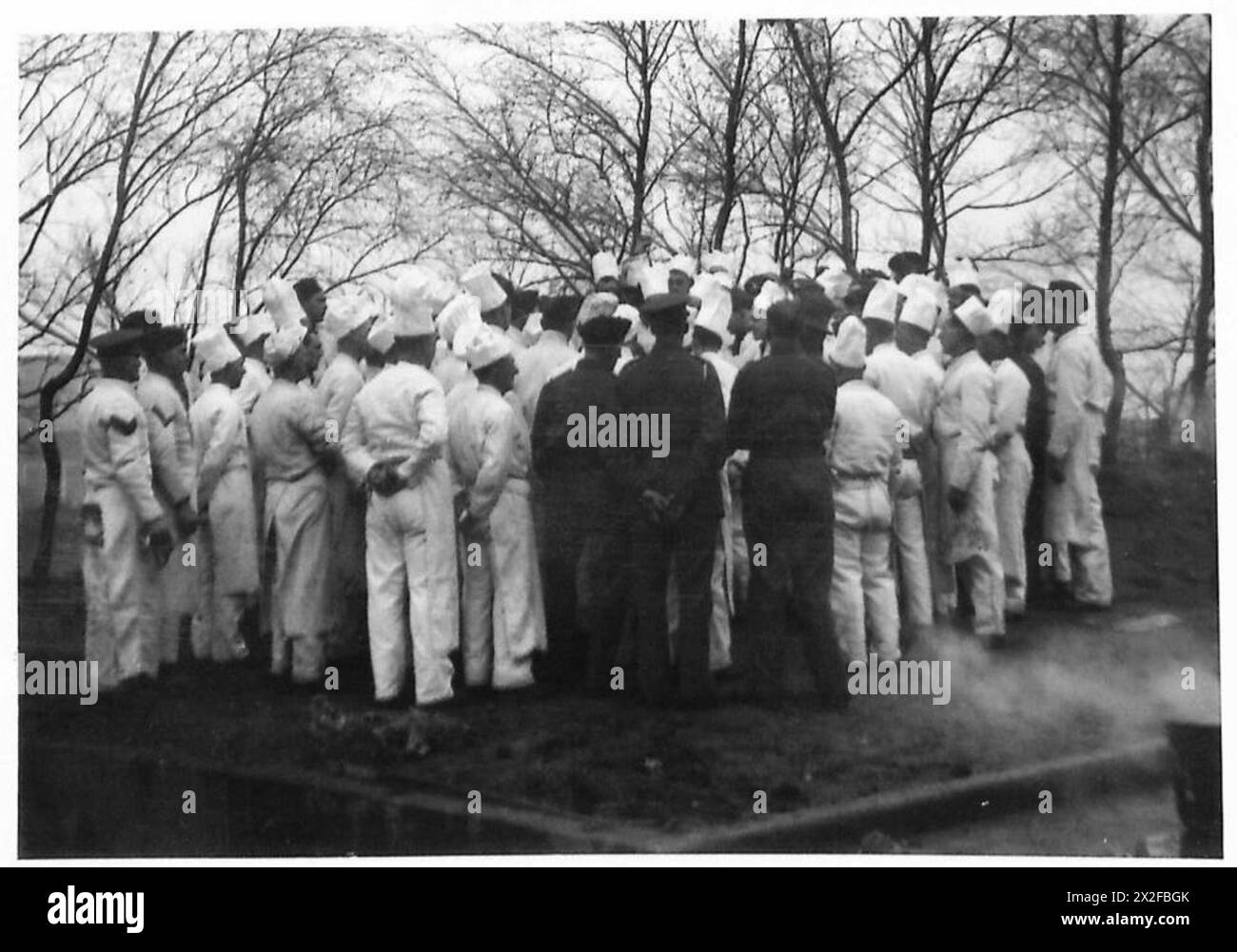 In der Army School of Cookery in Aldershot halten Köche der britischen Armee eine Konferenz ab, um über Schulungen, Menüs und kulinarische Verfahren für das militärische Catering zu diskutieren. Stockfoto