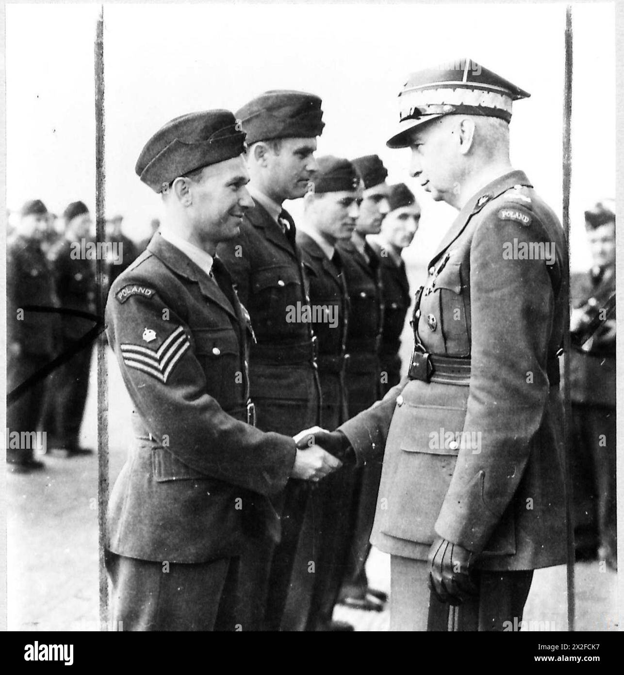 Die Royal Air Force verteidigte Großbritannien von 1940 bis 1945 und spielte eine entscheidende Rolle in der Schlacht von Großbritannien und den nachfolgenden Lufteinsätzen während des Zweiten Weltkriegs Stockfoto