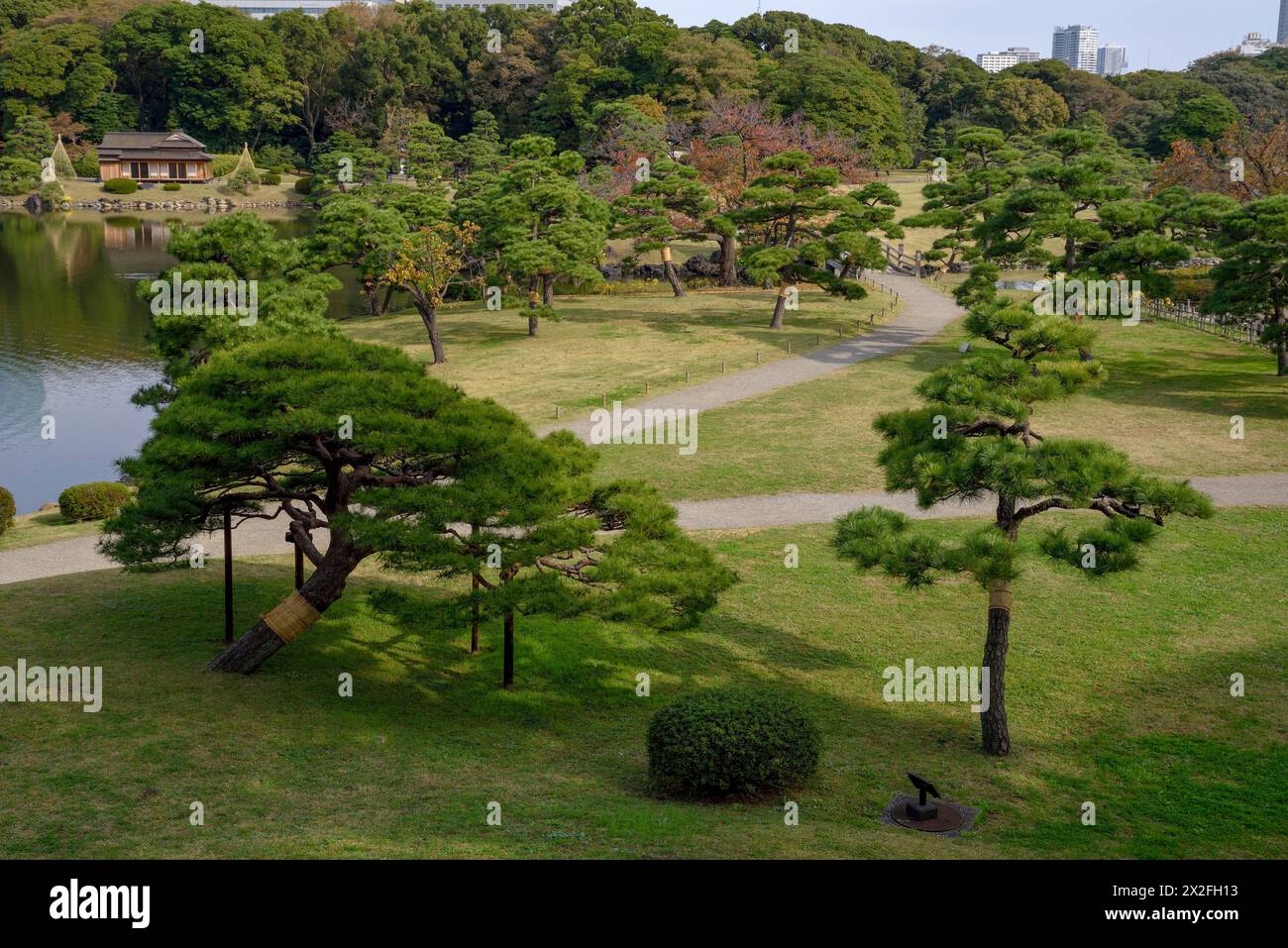 Geografie / Reisen, Japan, Kanto, Tokio, Hamarikyu Park, kaiserlicher Garten der Residenz Hama, ZUSÄTZLICHE RECHTE-FREIGABE-INFO-NICHT-VERFÜGBAR Stockfoto