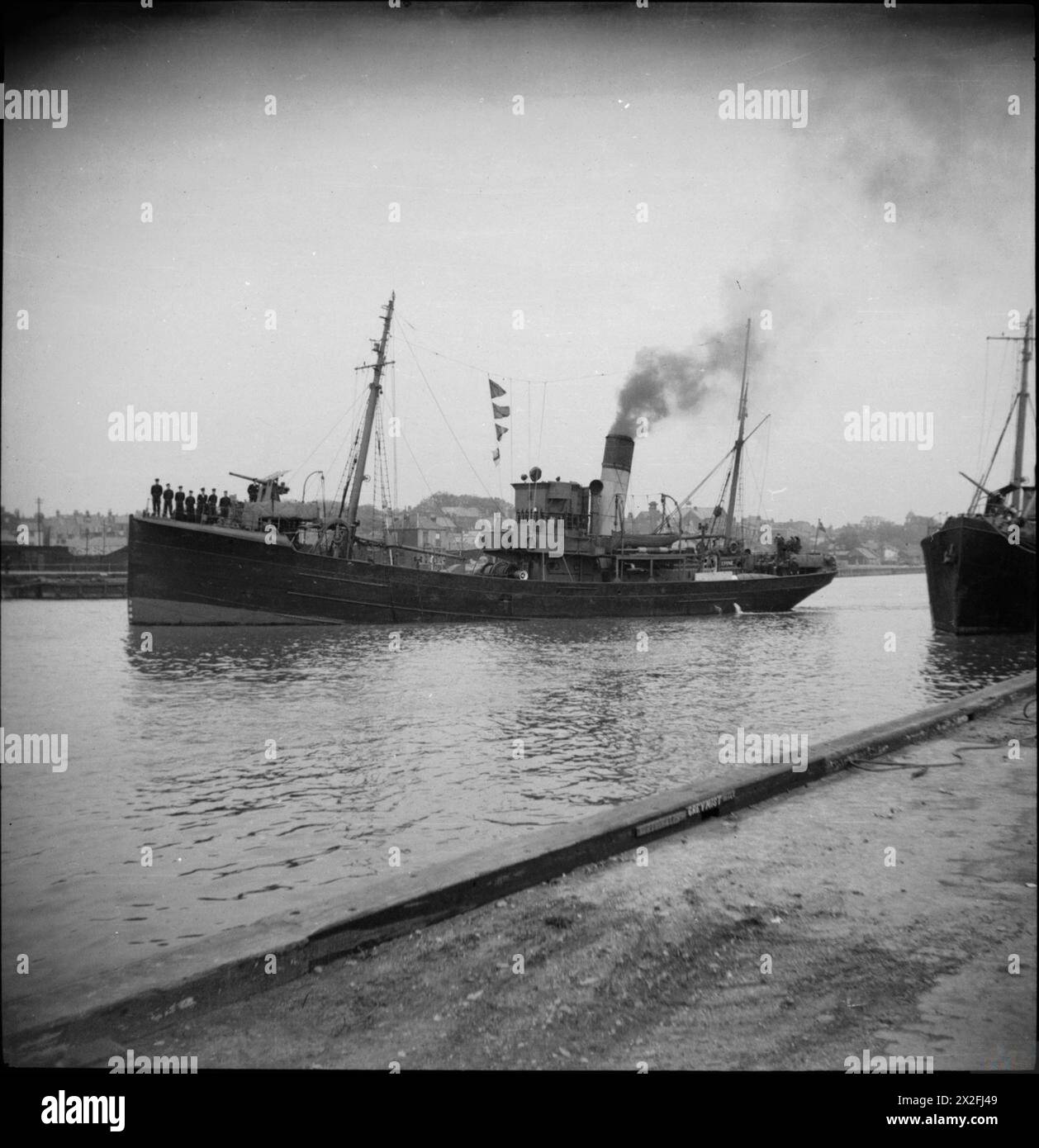 HMT Epine war im Hafen unterwegs und führte während des Zweiten Weltkriegs Transport- und Versorgungsoperationen durch. Stockfoto