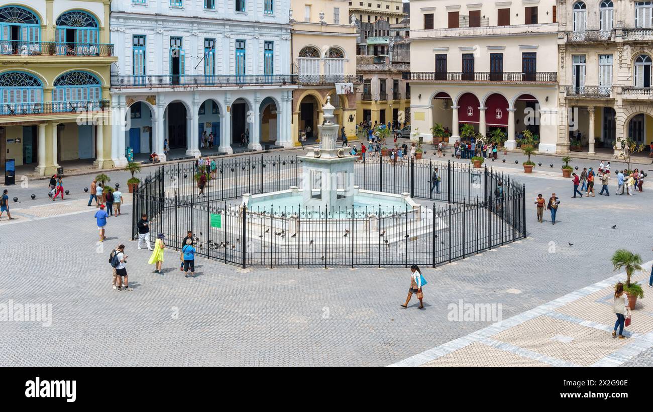 Plaza Vieja in Alt-Havanna, Kuba Stockfoto