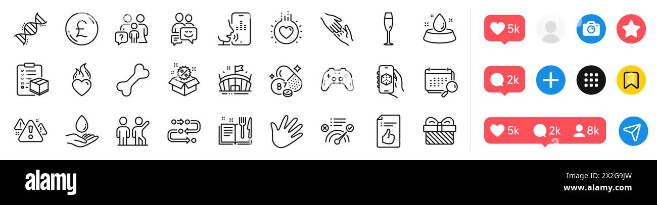 Fragen zu Familie, richtige Antwort und Methodensymbole. Für Web-App. Social-Media-Symbole. Vektor Stock Vektor