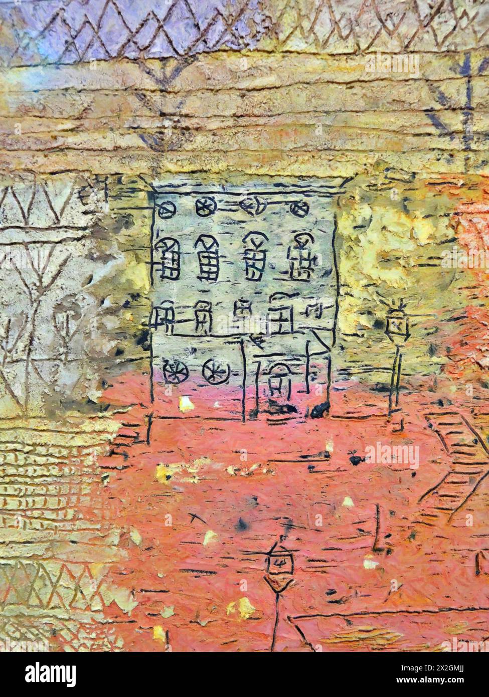 Florentinische Villen, 1926 (Gemälde) des Künstlers Klee, Paul (1879-1940) Schweizer. Stock Vektor