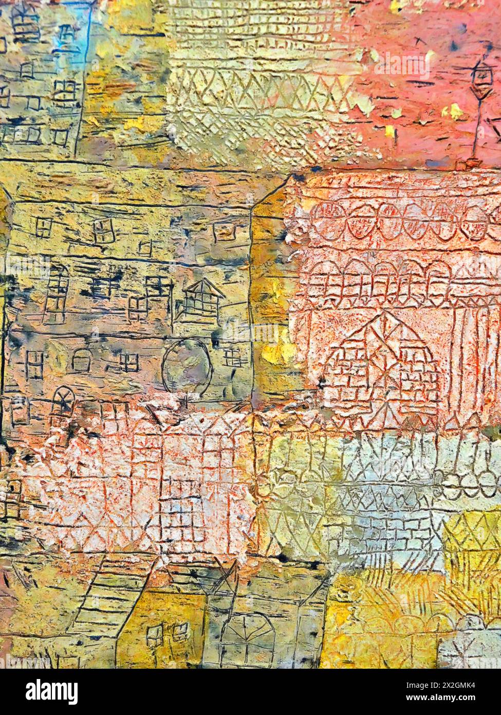 Florentinische Villen, 1926 (Gemälde) des Künstlers Klee, Paul (1879-1940) Schweizer. Stock Vektor