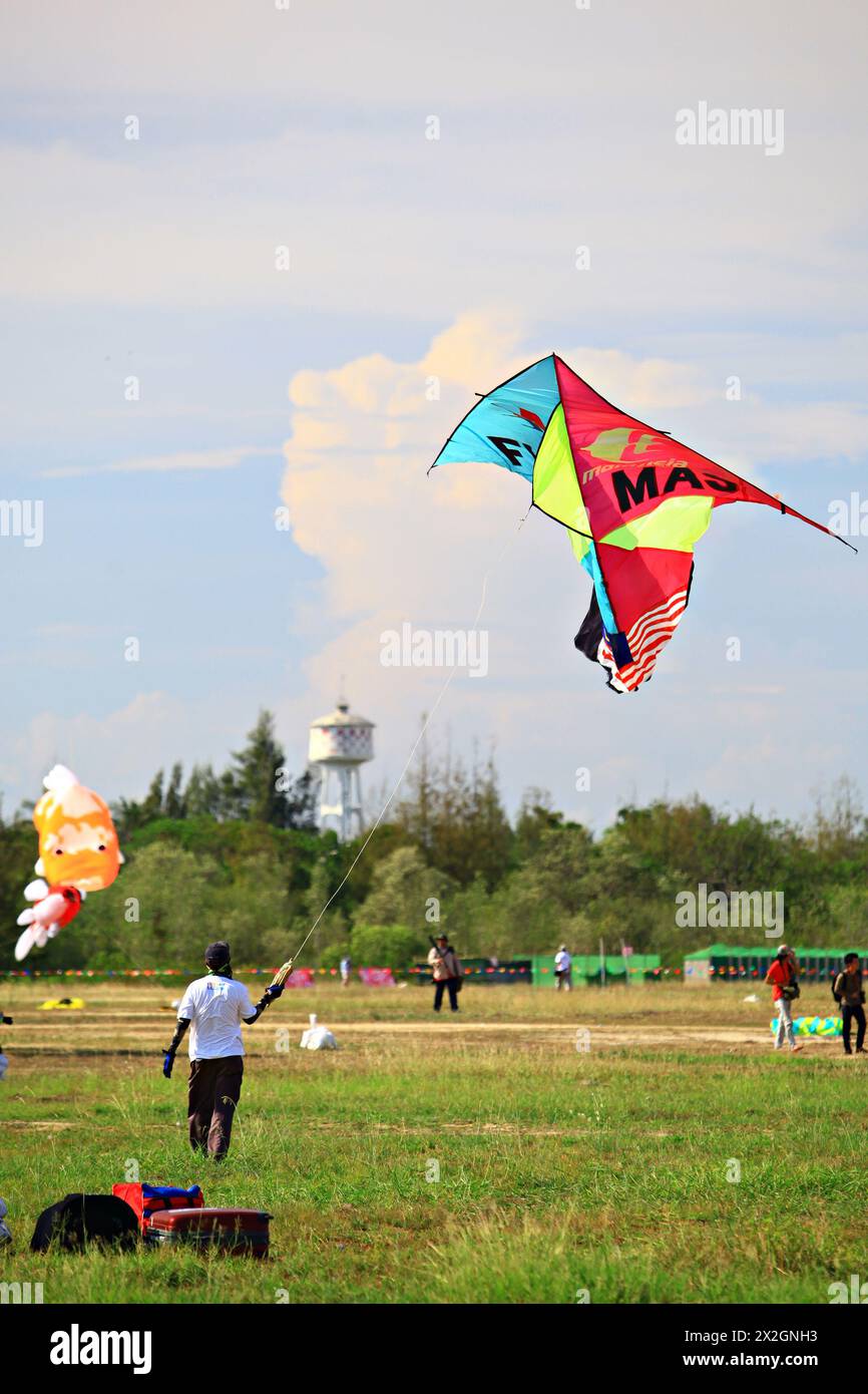 Thailand International Kite Festival am 10. März 2012 im Naresuan Camp, Cha-am, Provinz Phetchaburi Thailand Stockfoto