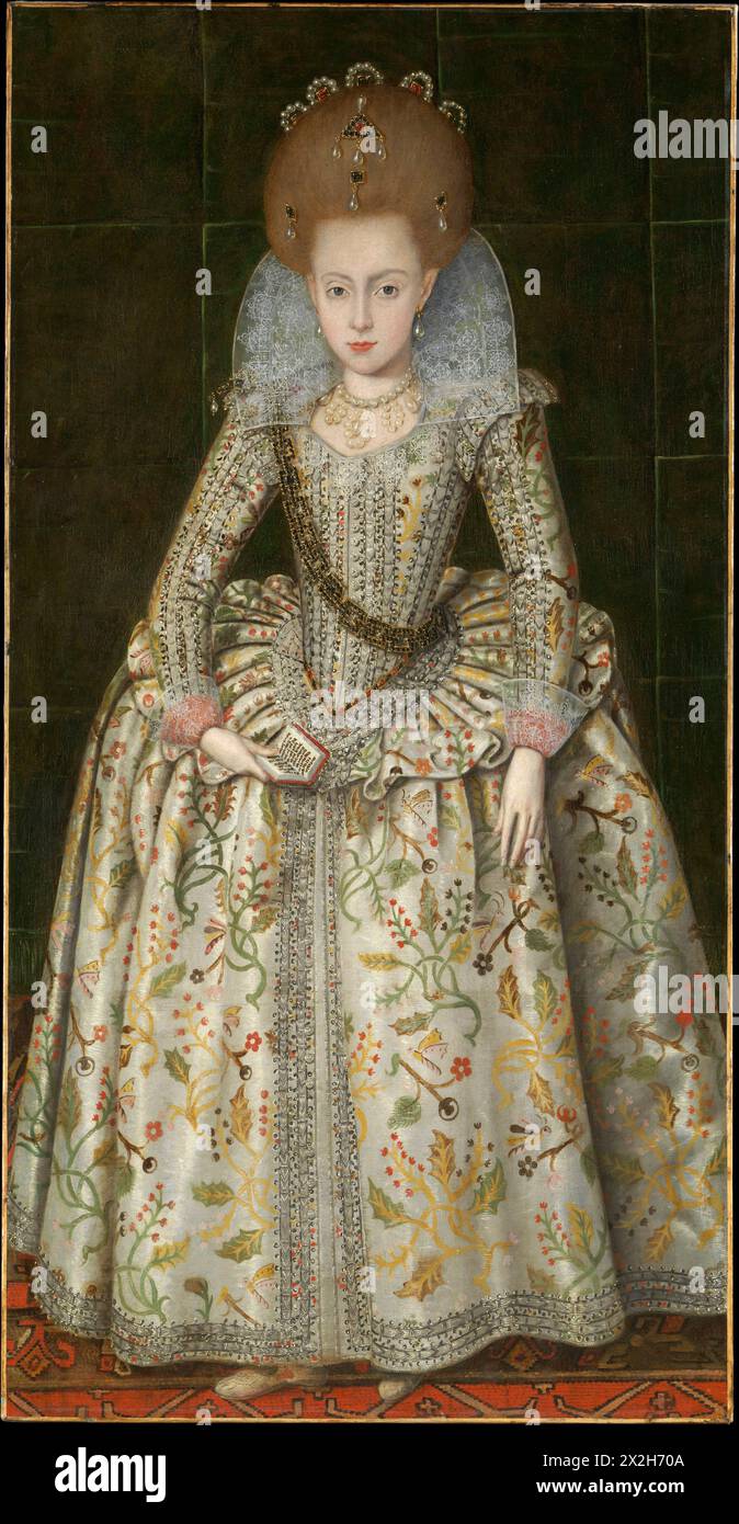 Prinzessin Elizabeth (1596–1662), spätere Königin von Böhmen von Robert Peake dem Älteren in ca. 1606 Stockfoto