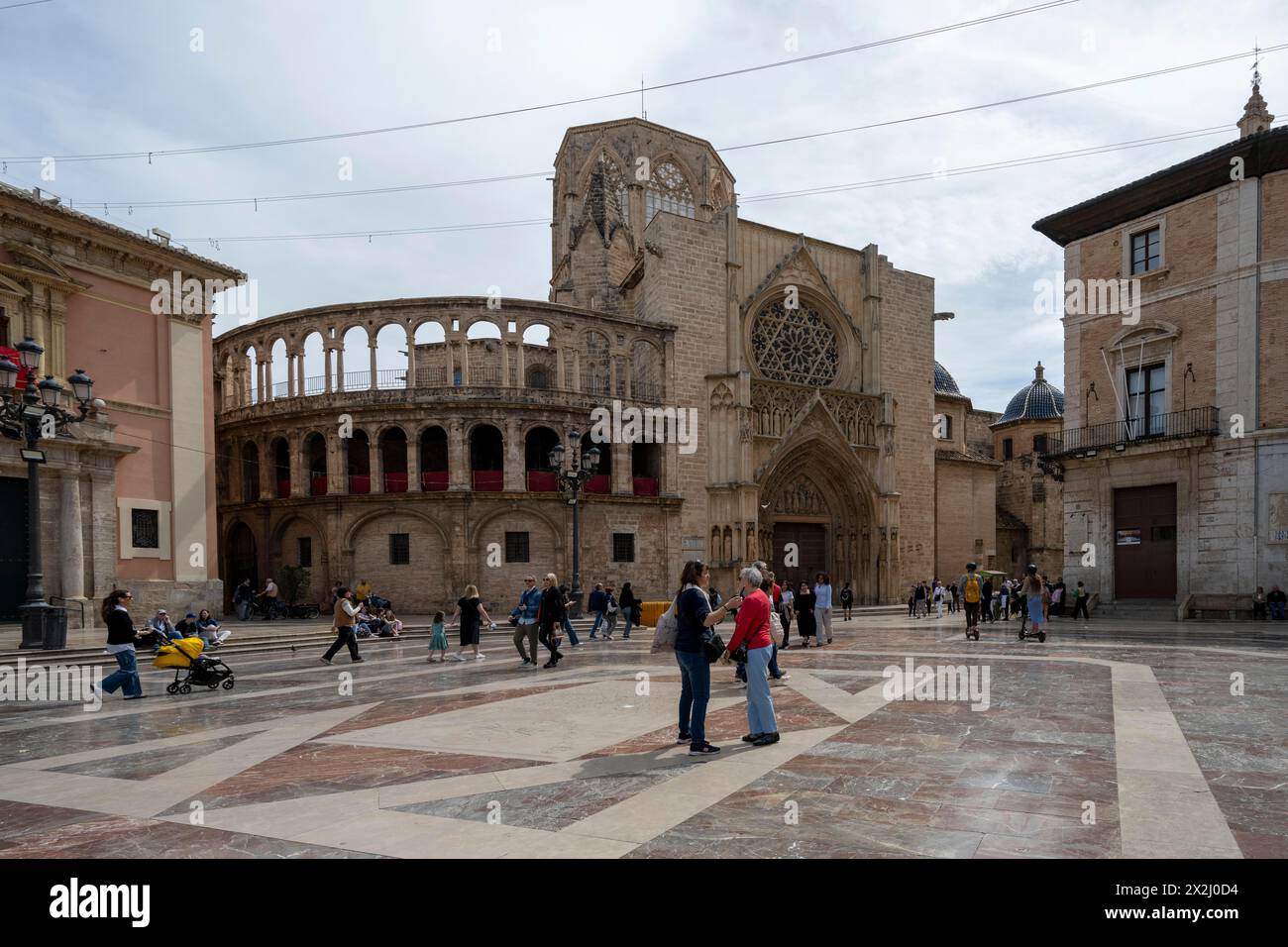 Basilika Virgen de los Desamparados, Kathedrale, Catedral de Santa Maria, Plaza de la Virgen, Valencia, Spanien Stockfoto