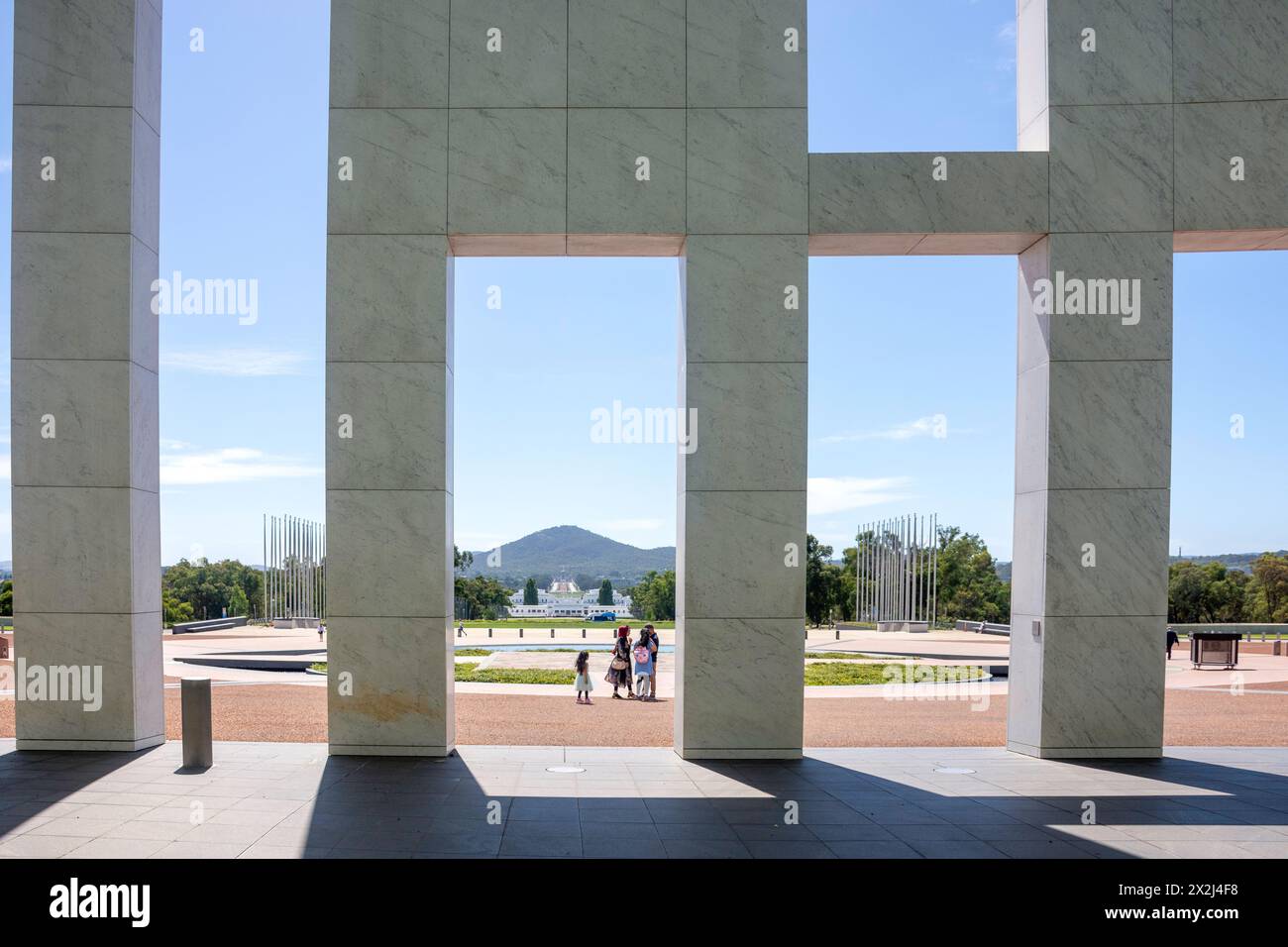 Foyer am Eingang zum Parlamentsgebäude, Capital Hill, Parliamentary Triangle, Canberra, Australian Capital Territory, Australien Stockfoto