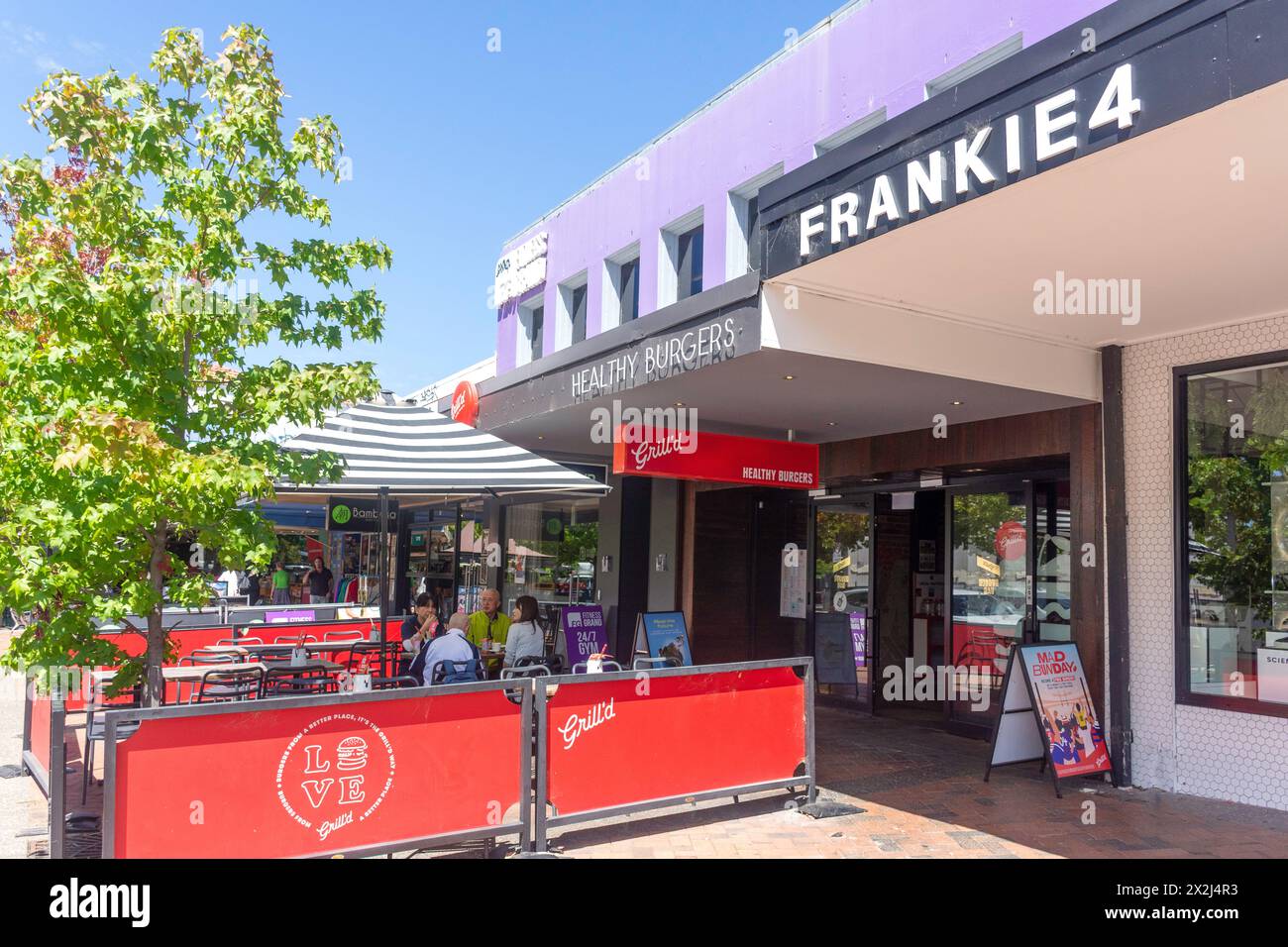 Grill'd Healthy Burgers Restaurant, Franklin Street, Manuka, Canberra, Australian Capital Territory, Australien Stockfoto