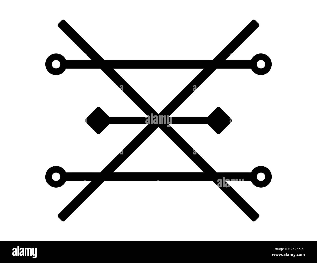 Alchemisches Symbol Silhouette Vektorkunst Stock Vektor