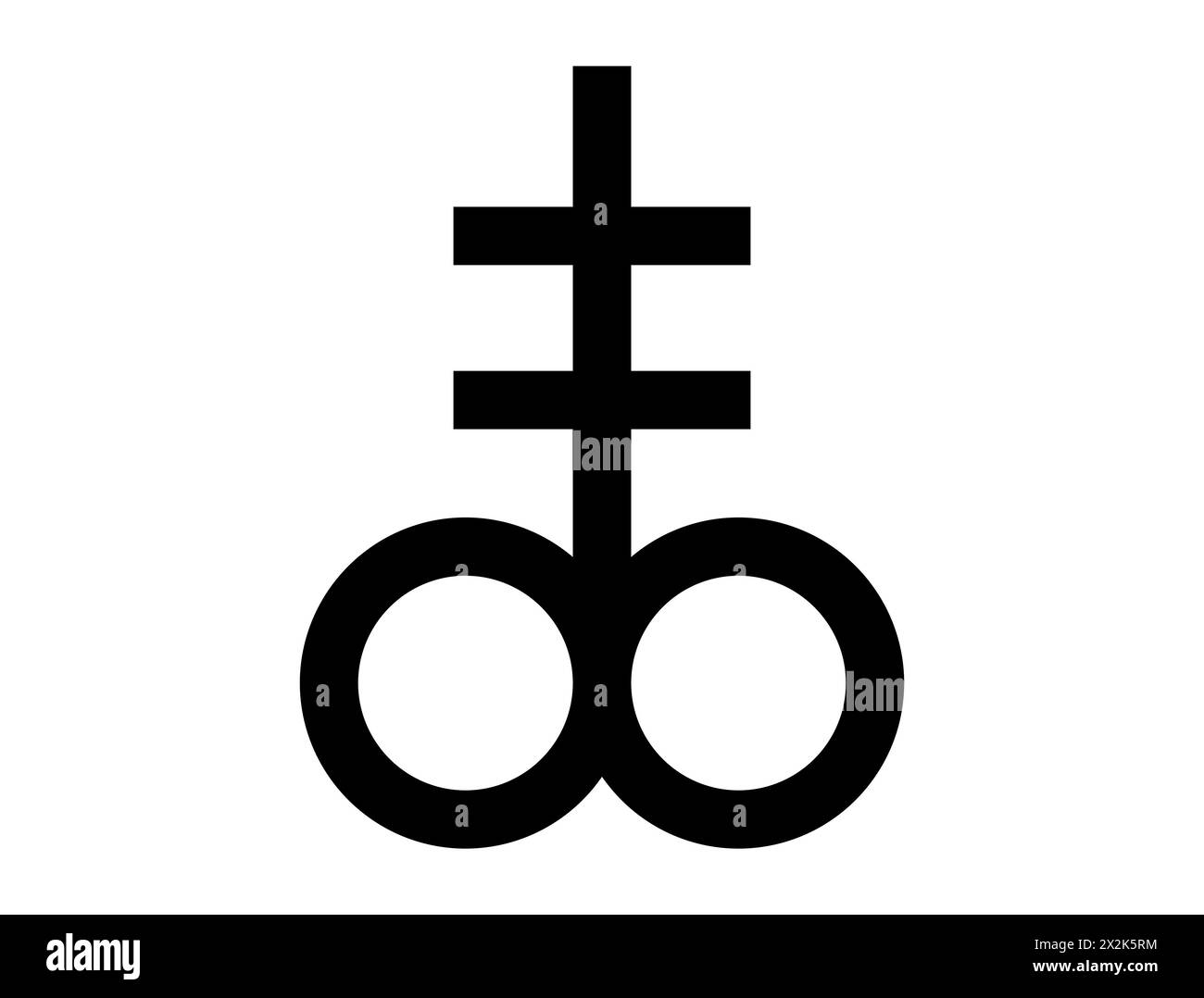 Alchemisches Symbol Silhouette Vektorkunst Stock Vektor