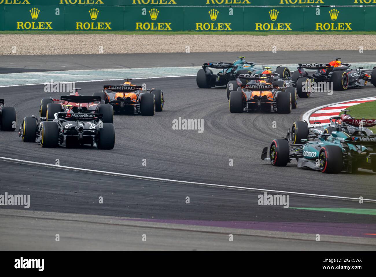 Shanghai, China, 21. April, Grand Prix von China, vom Shanghai International Circuit, Shanghai, China, konkurriert um den Großen Preis von China 2024. Wettkampftag, Runde 05 der Formel-1-Meisterschaft 2024. Quelle: Michael Potts/Alamy Live News Stockfoto