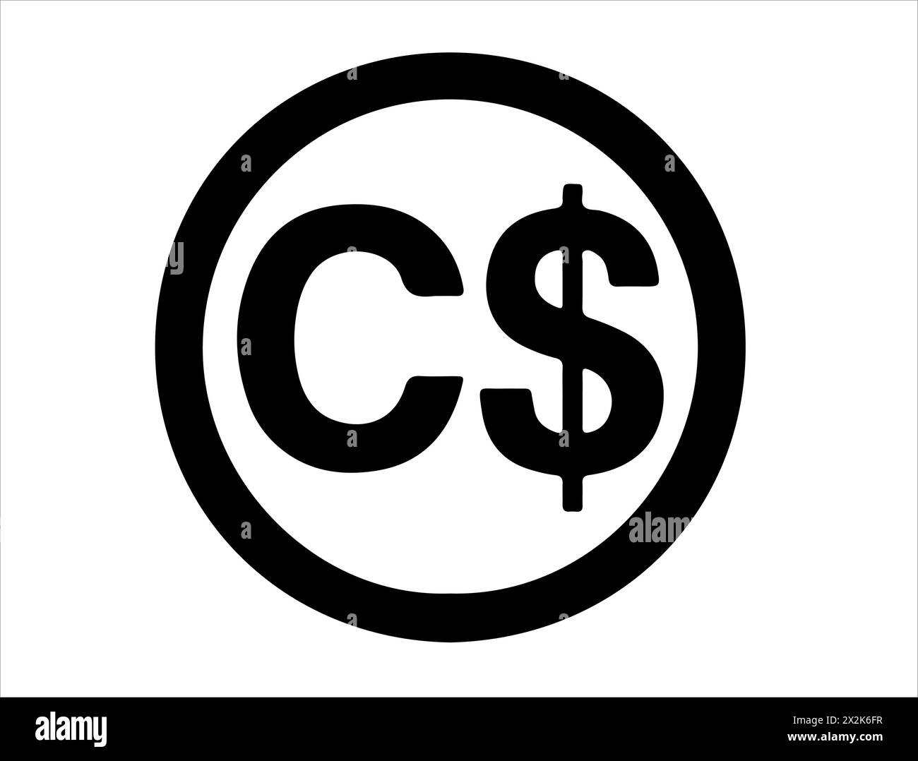 Kanadische Dollar Währungszeichen Silhouette Stock Vektor