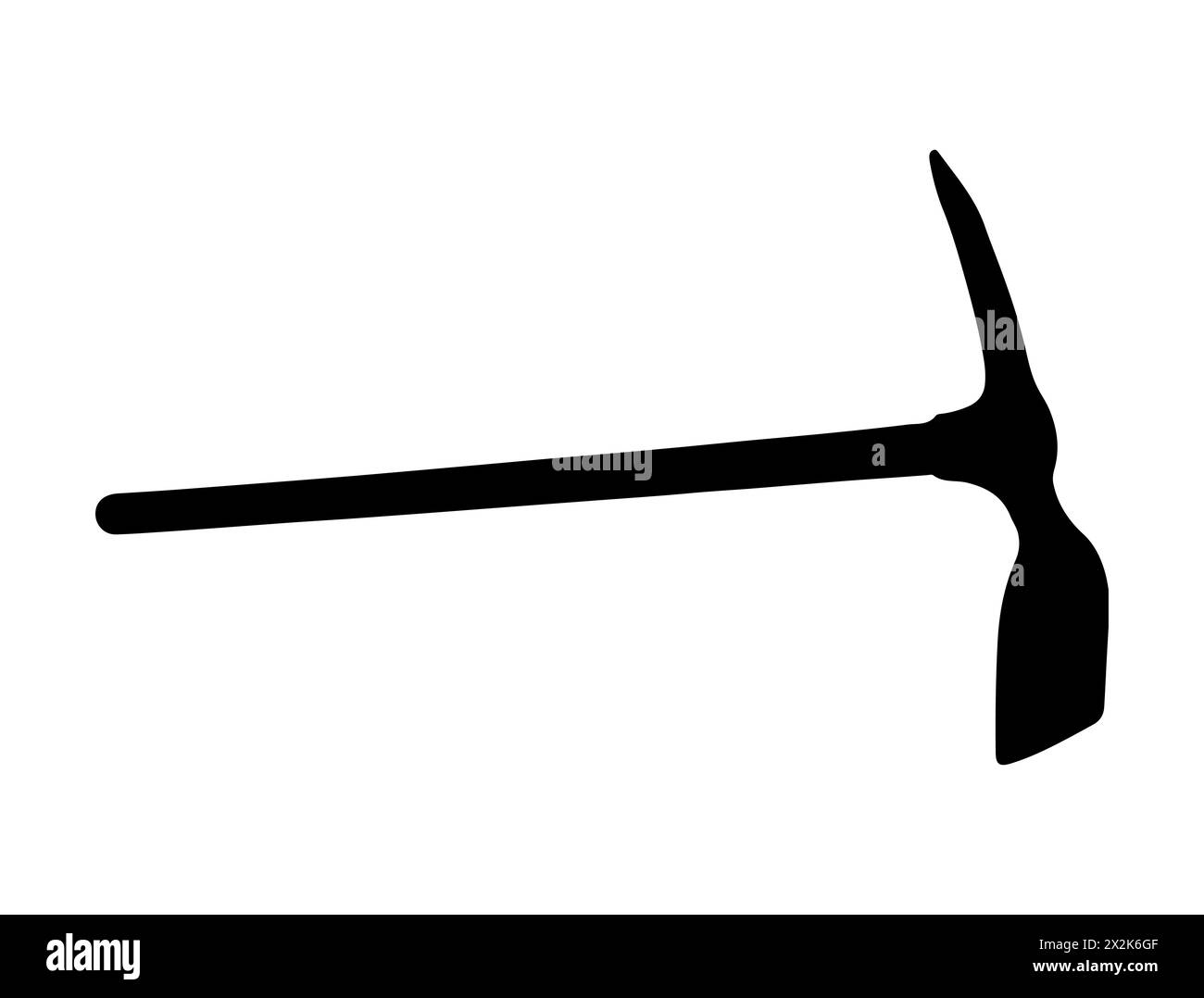 Schaufelhacke Silhouette Vektorgrafik Stock Vektor