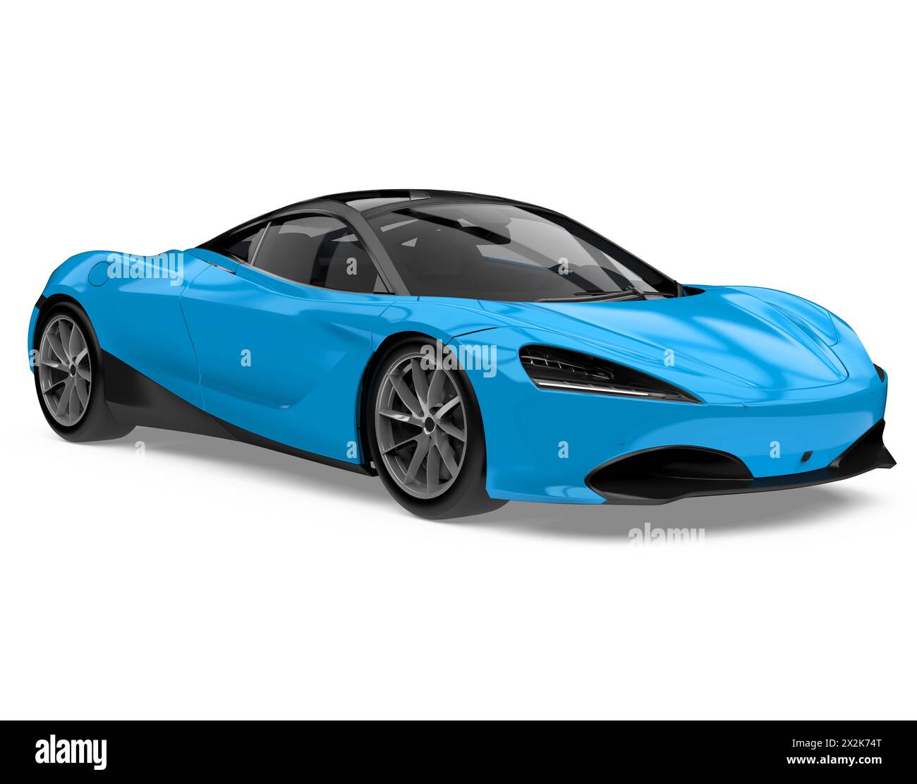 Blue Sport Car Isoliert Stockfoto