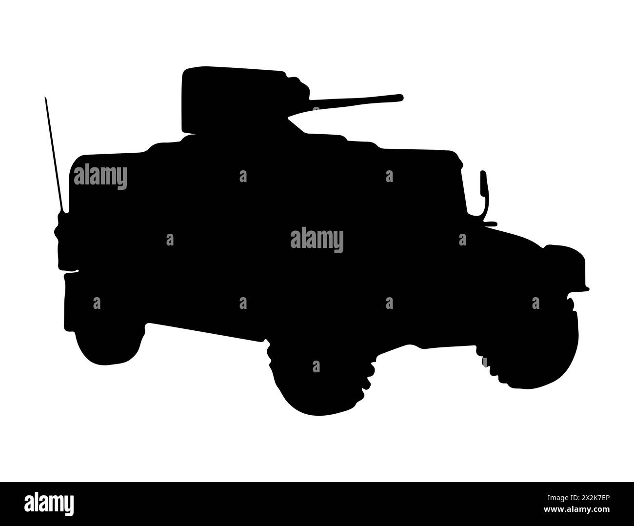 Military Truck Silhouette Vektorkunst Stock Vektor