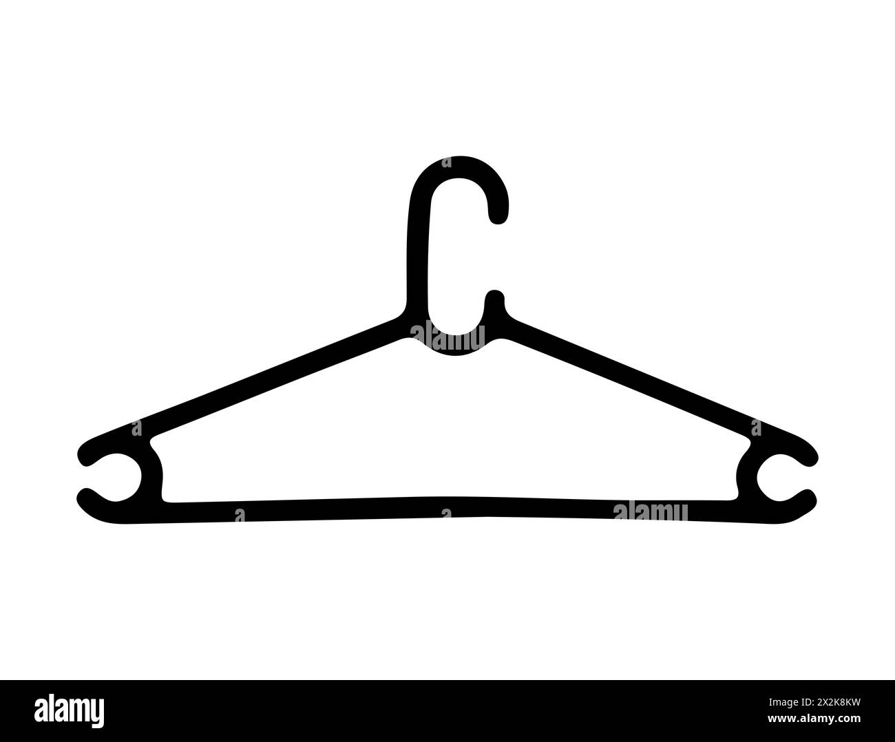 Kleiderbügel Silhouette Vektorkunst Stock Vektor