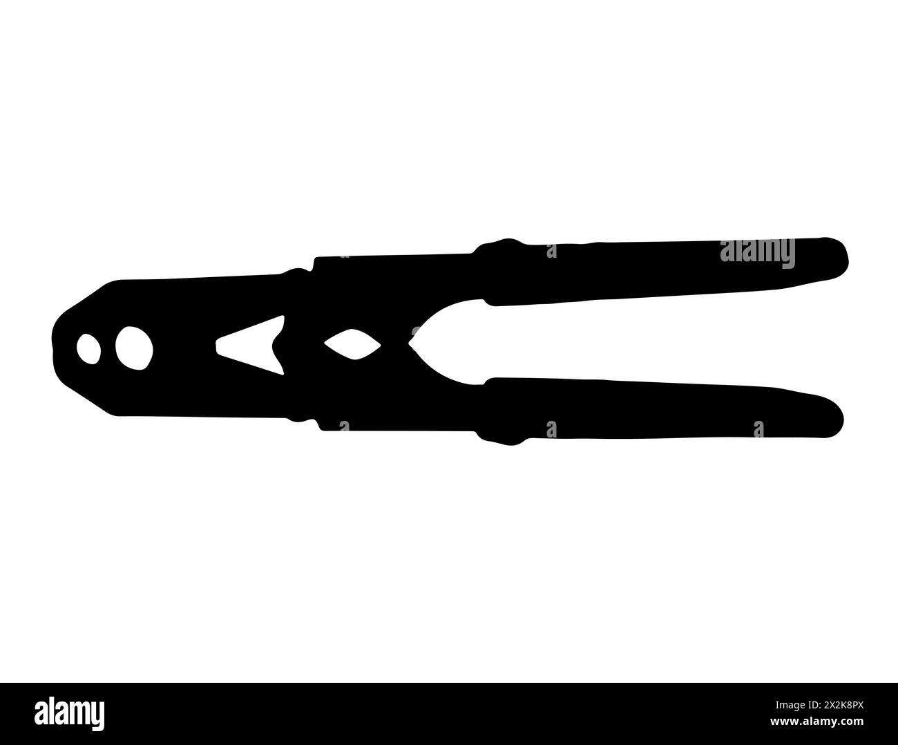 Crimpzange Silhouettenvektorgrafik Stock Vektor
