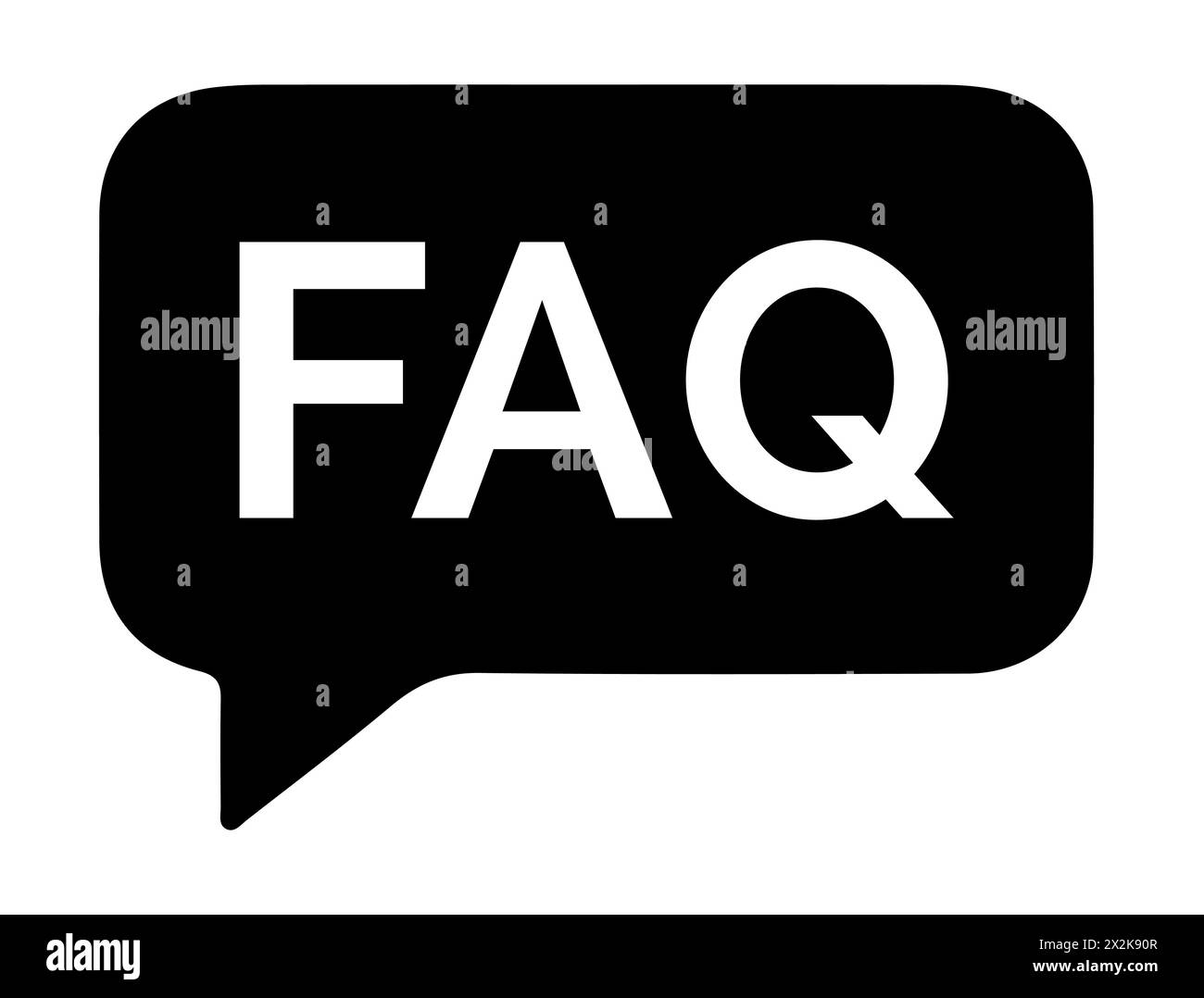 FAQ Icon Silhouette Vektorgrafik Stock Vektor