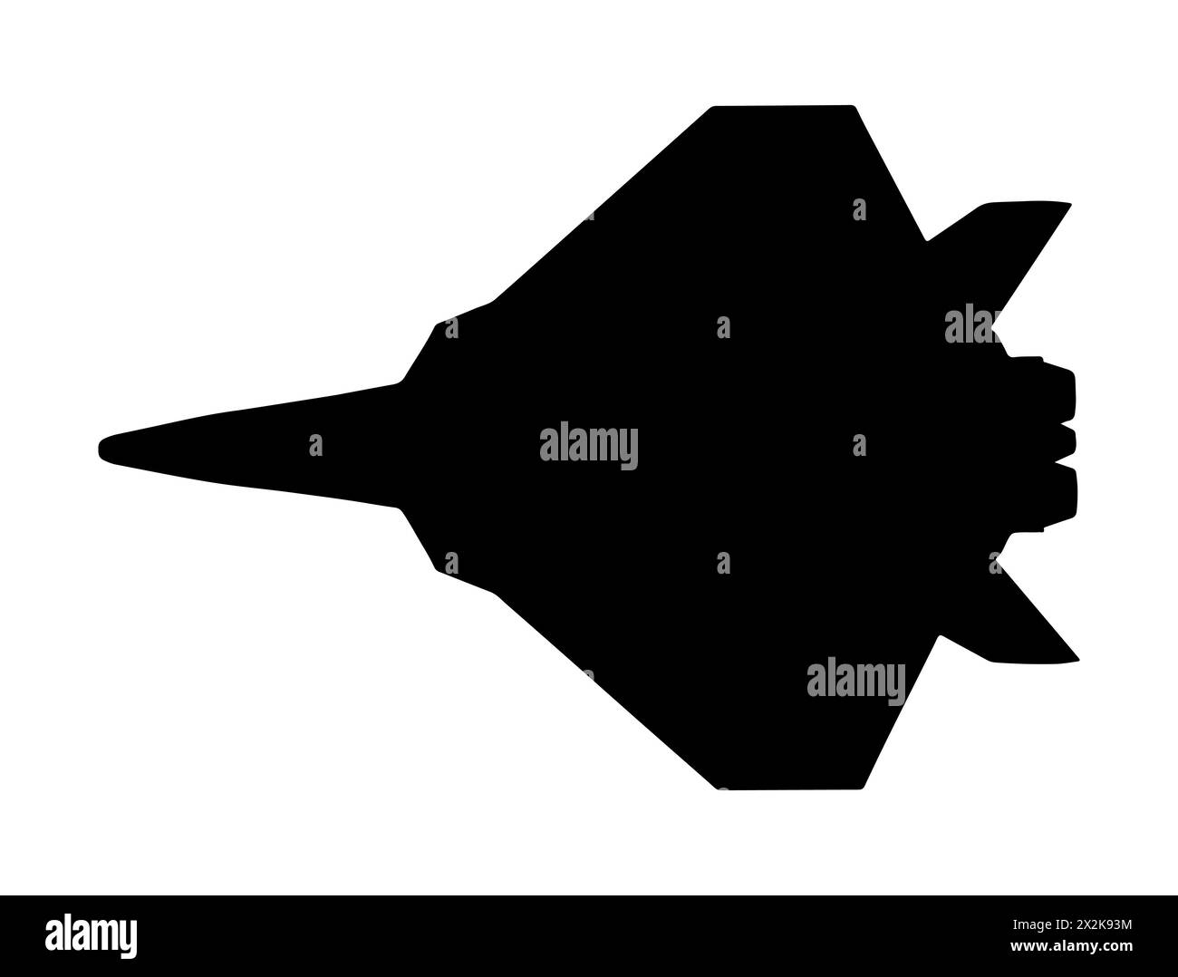 Kampfflugzeug Silhouette Vektorkunst Stock Vektor
