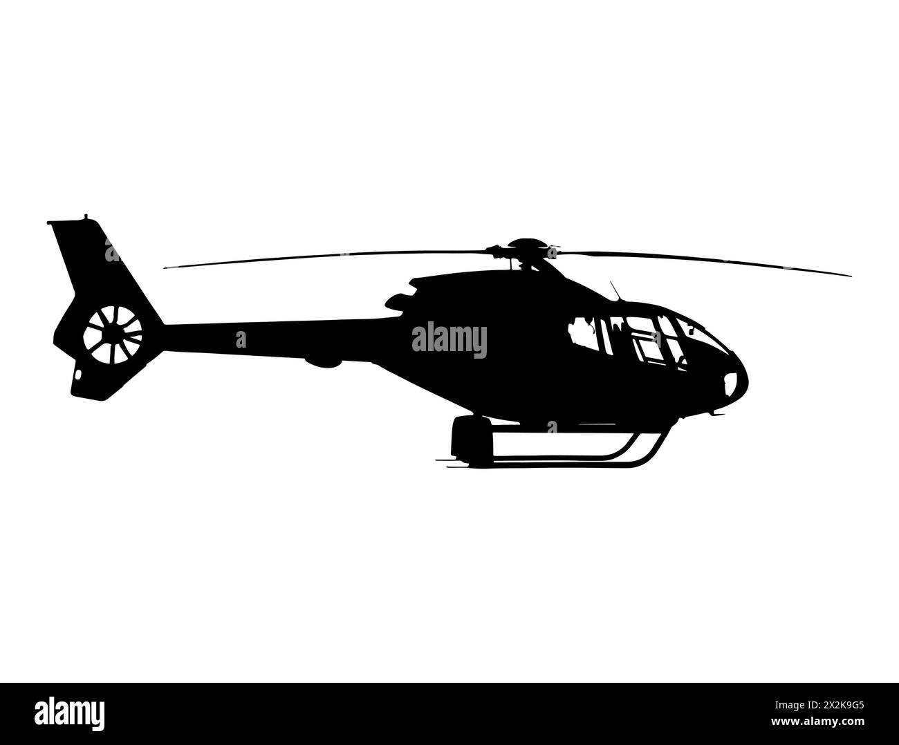 Militär Hubschrauber Silhouette Vektorkunst Stock Vektor