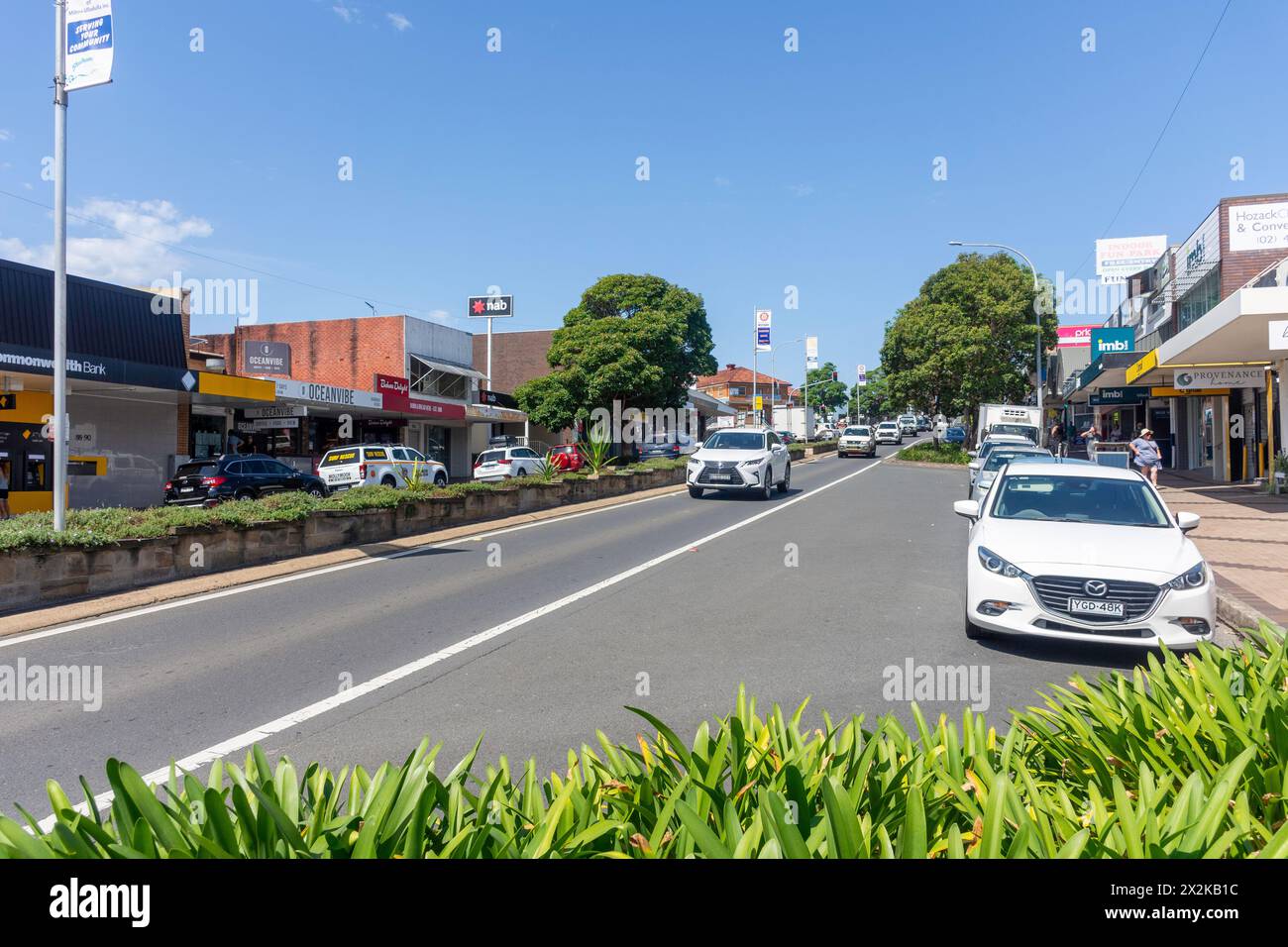 Stadtzentrum, Princes Highway, Ulladulla, New South Wales, Australien Stockfoto